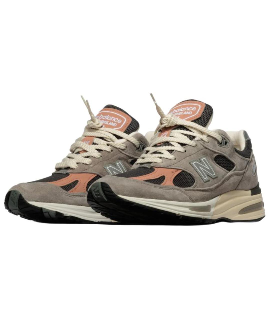 NEW BALANCE Серые кожаные кроссовки, фото 3