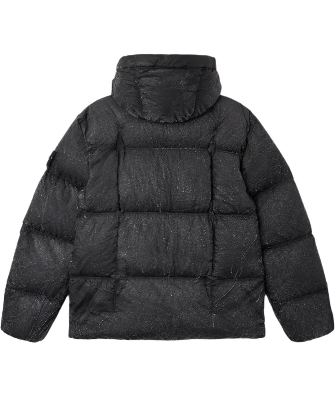 STONE ISLAND Черный пуховик, фото 2