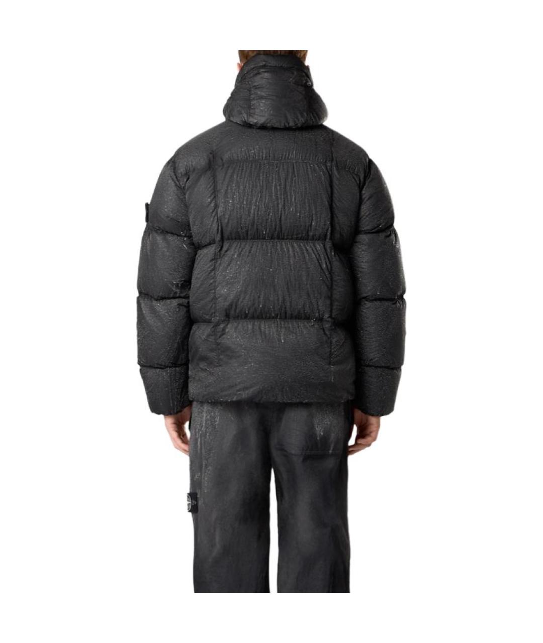 STONE ISLAND Черный пуховик, фото 4