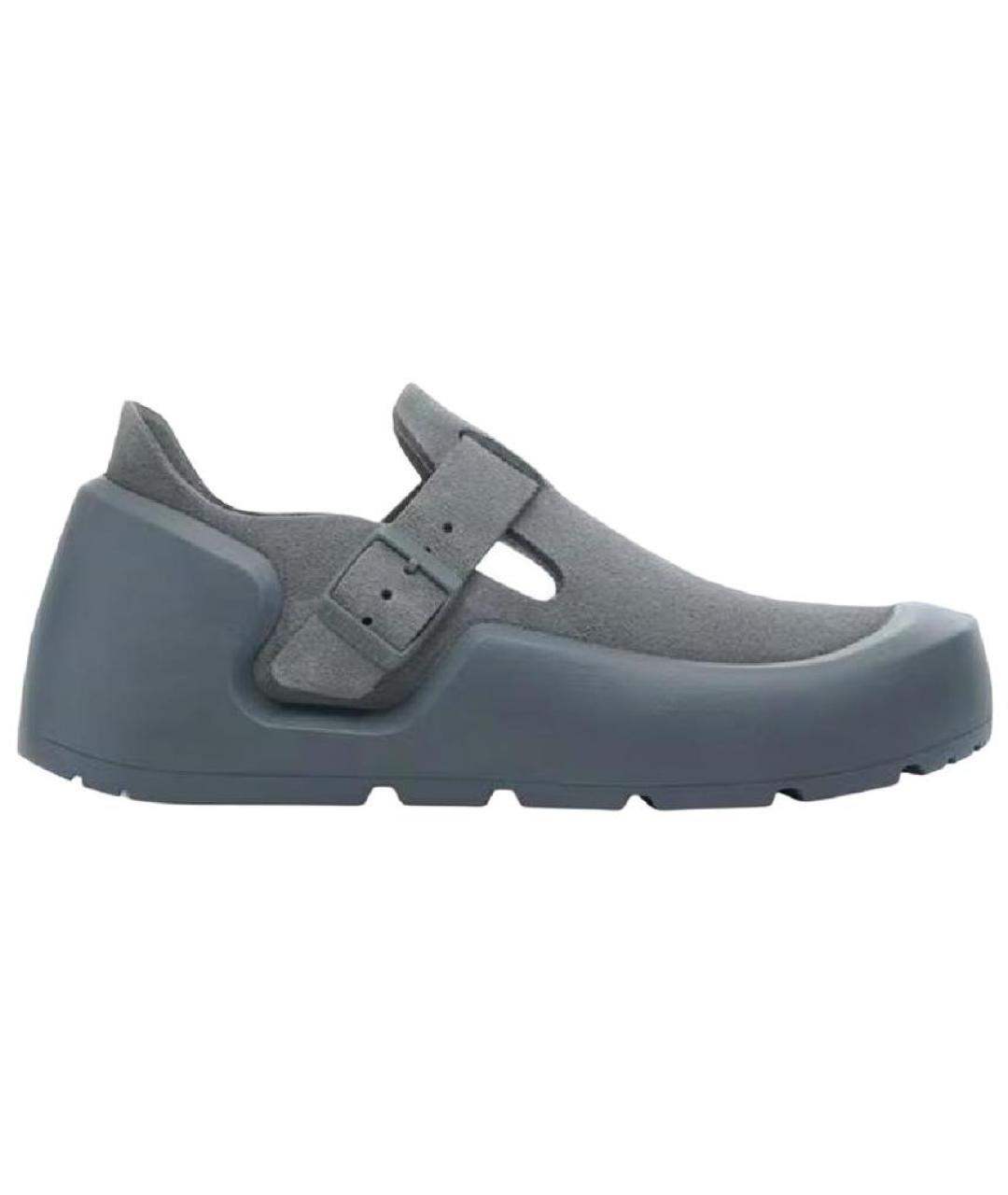 BIRKENSTOCK Синие нубуковые сандалии, фото 1