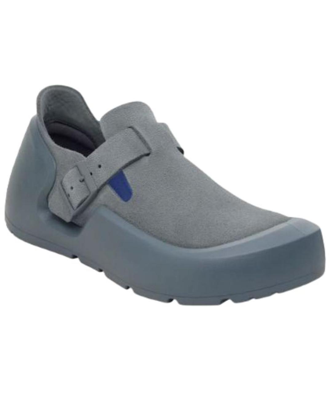 BIRKENSTOCK Синие нубуковые сандалии, фото 2