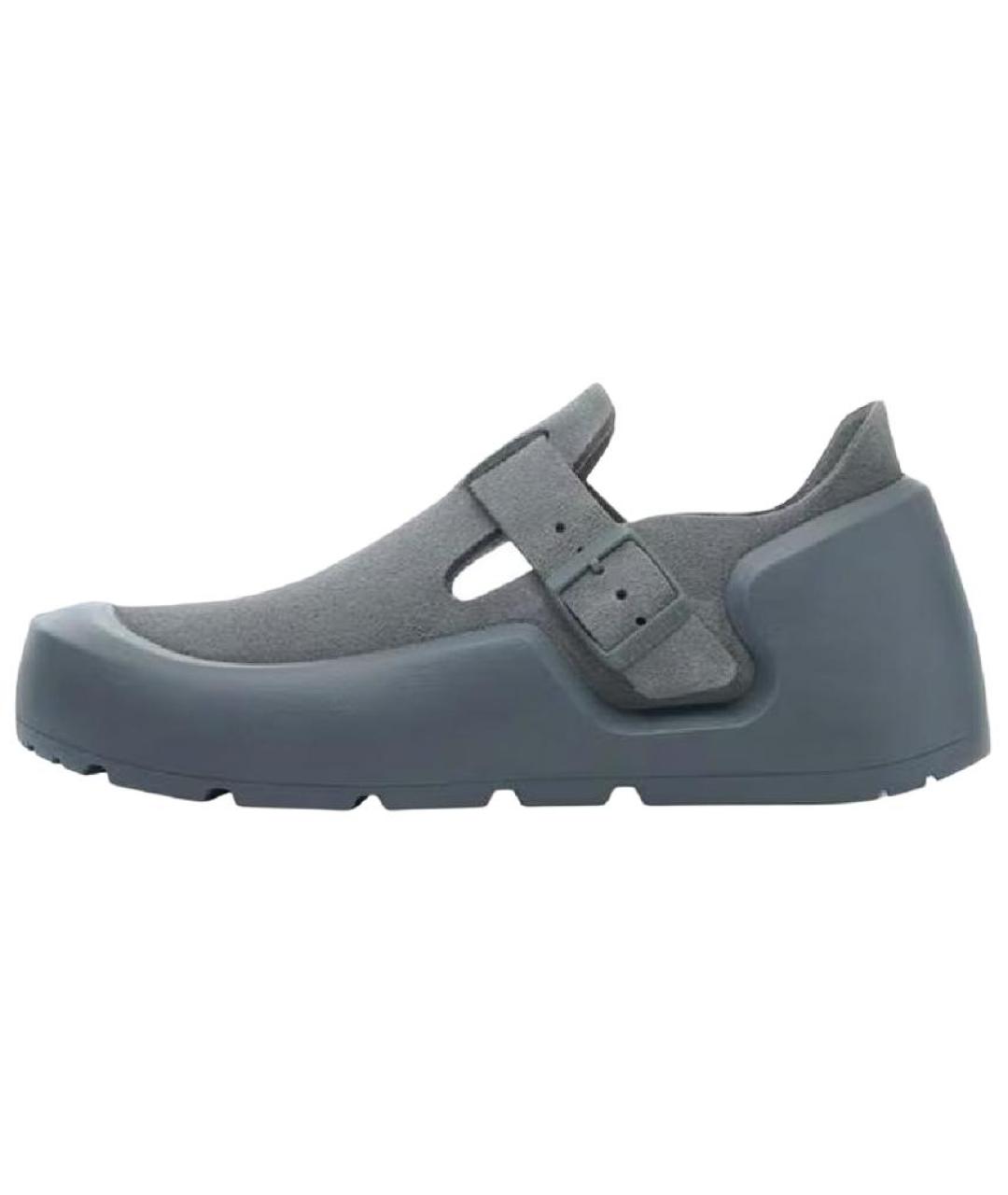 BIRKENSTOCK Синие нубуковые сандалии, фото 5