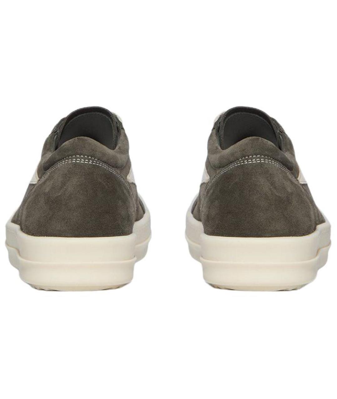 RICK OWENS Коричневые замшевые низкие кроссовки / кеды, фото 5