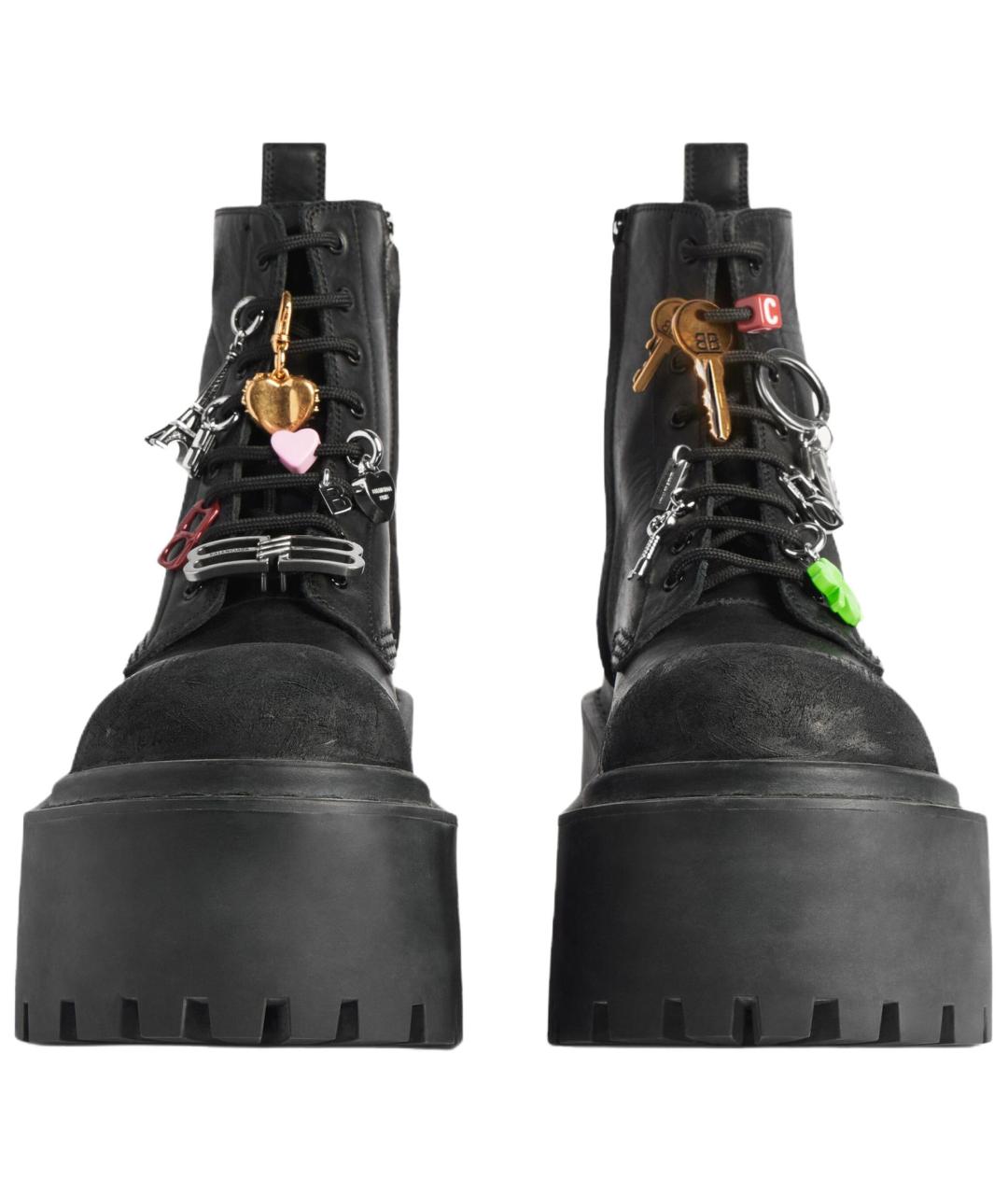 BALENCIAGA Черные кожаные ботинки, фото 5