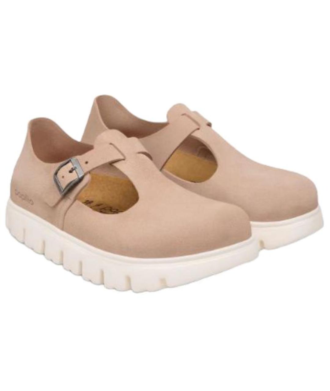 BIRKENSTOCK Бежевые замшевые босоножки, фото 3