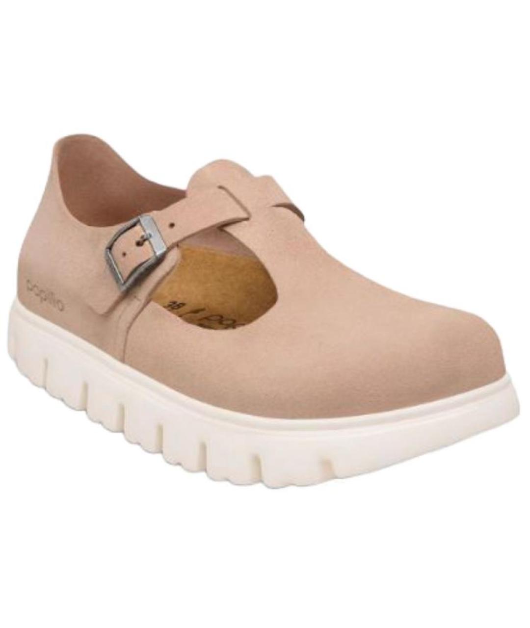 BIRKENSTOCK Бежевые замшевые босоножки, фото 2