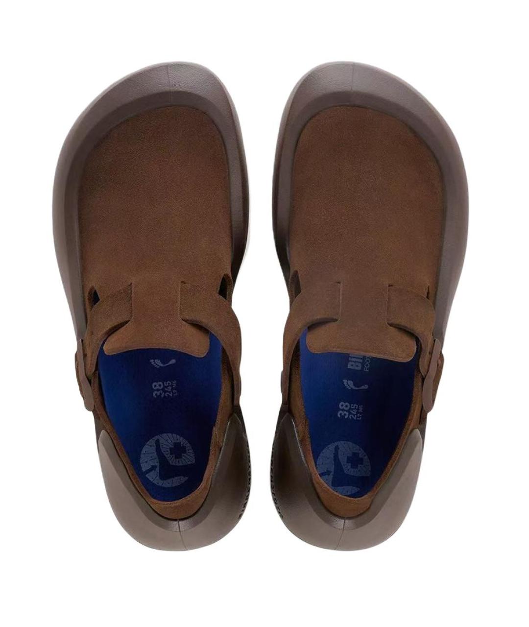 BIRKENSTOCK Коричневые кожаные сандалии, фото 4