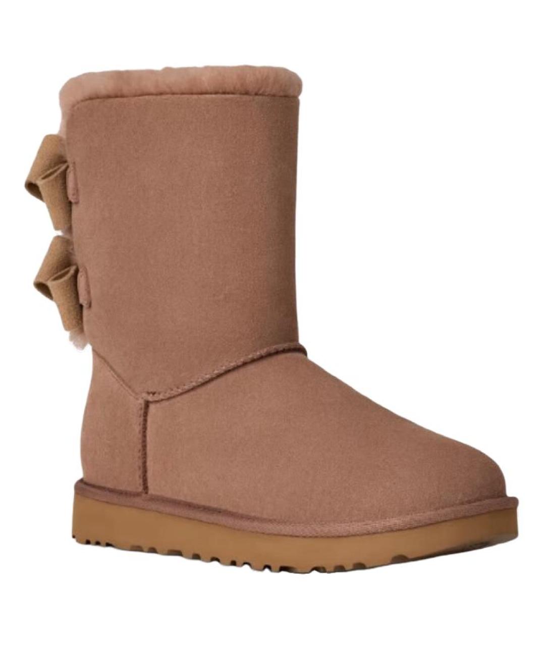 UGG AUSTRALIA Коричневые кожаные ботинки, фото 1