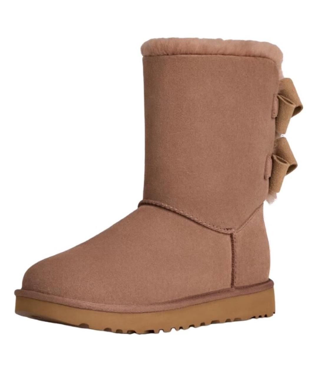 UGG AUSTRALIA Коричневые кожаные ботинки, фото 3
