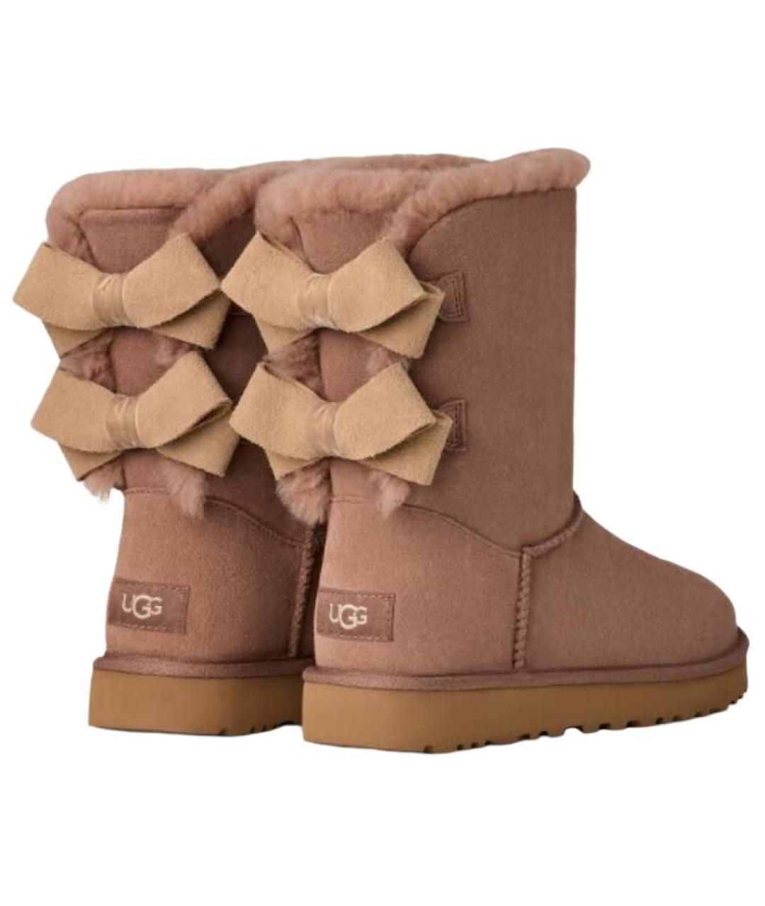 UGG AUSTRALIA Коричневые кожаные ботинки, фото 4