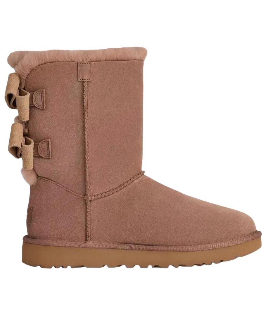 UGG AUSTRALIA Коричневые кожаные ботинки, фото 2