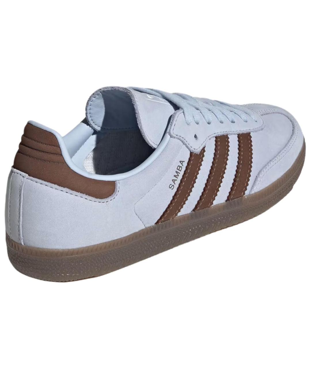 ADIDAS Синие кожаные кеды, фото 4