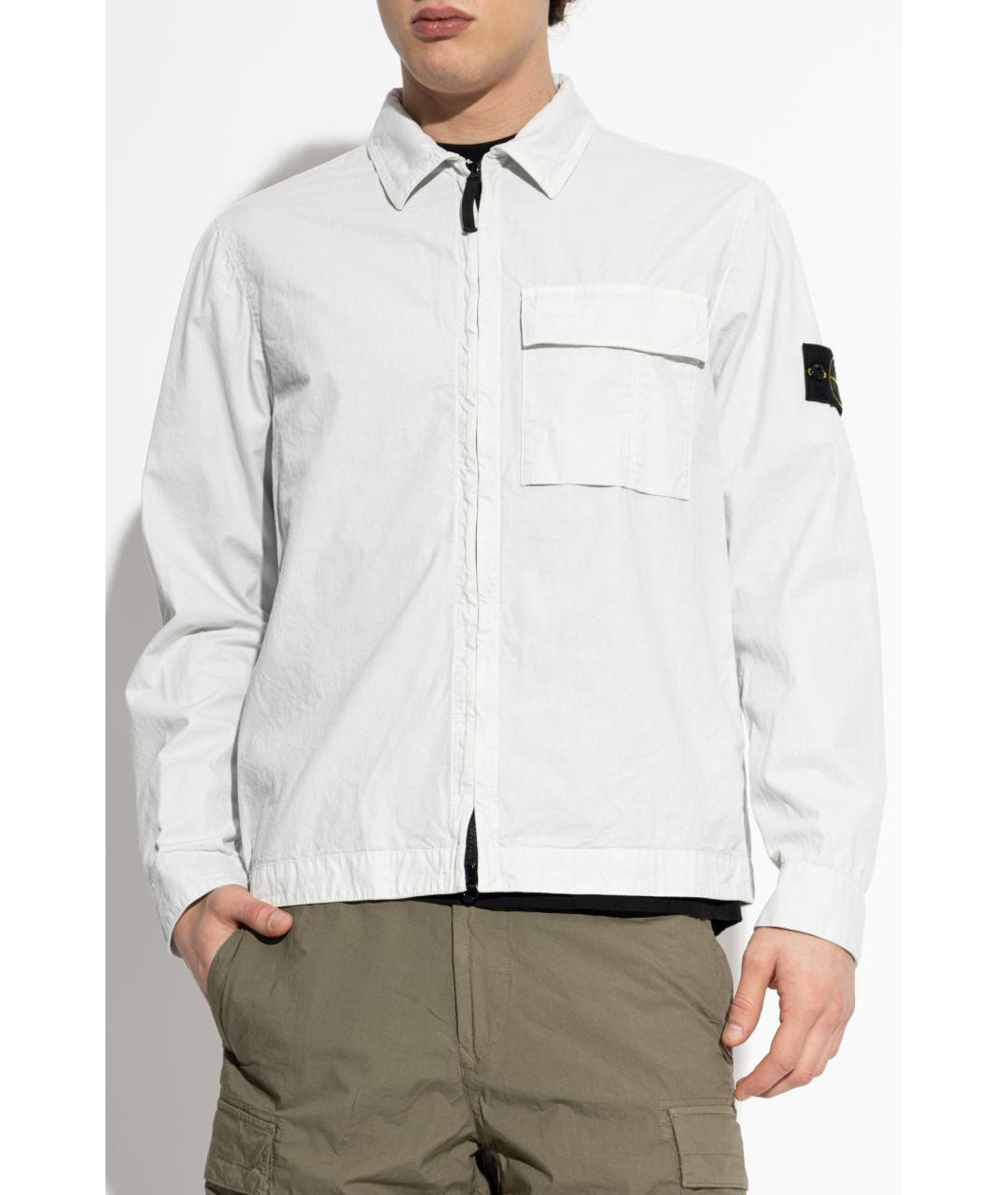 STONE ISLAND Голубая хлопковая куртка, фото 3