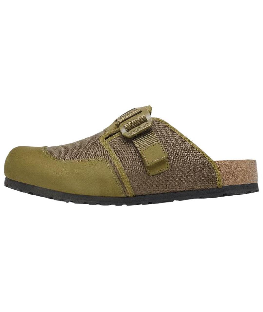 BIRKENSTOCK Зеленые нубуковые сандалии, фото 6