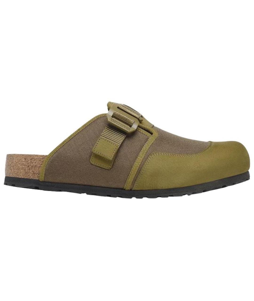 BIRKENSTOCK Зеленые нубуковые сандалии, фото 1