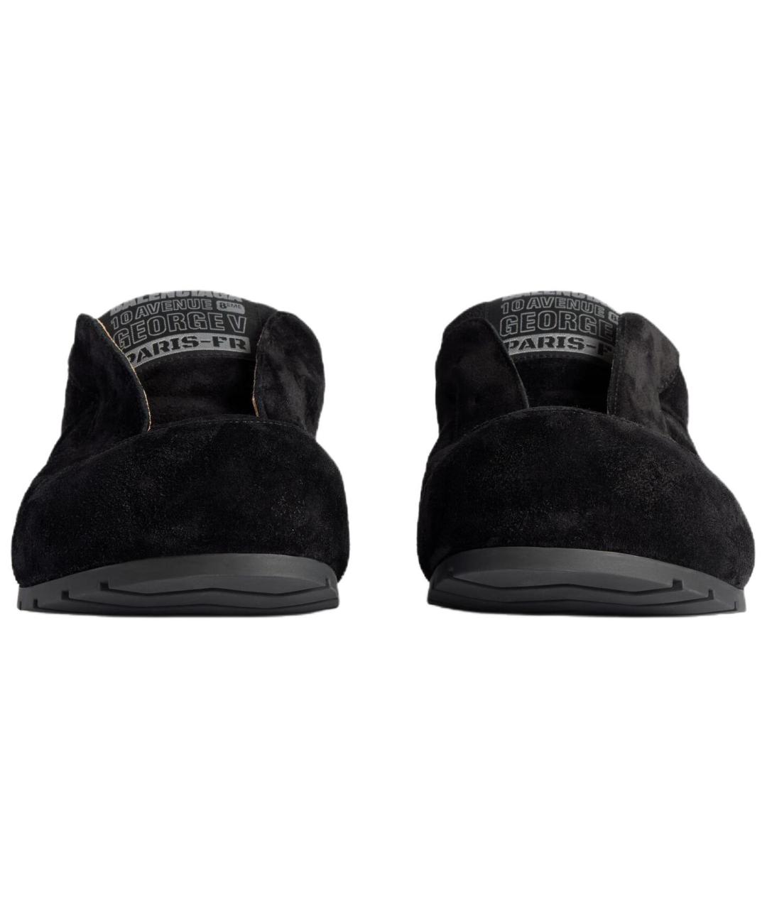 BALENCIAGA Черные замшевые слипоны, фото 5