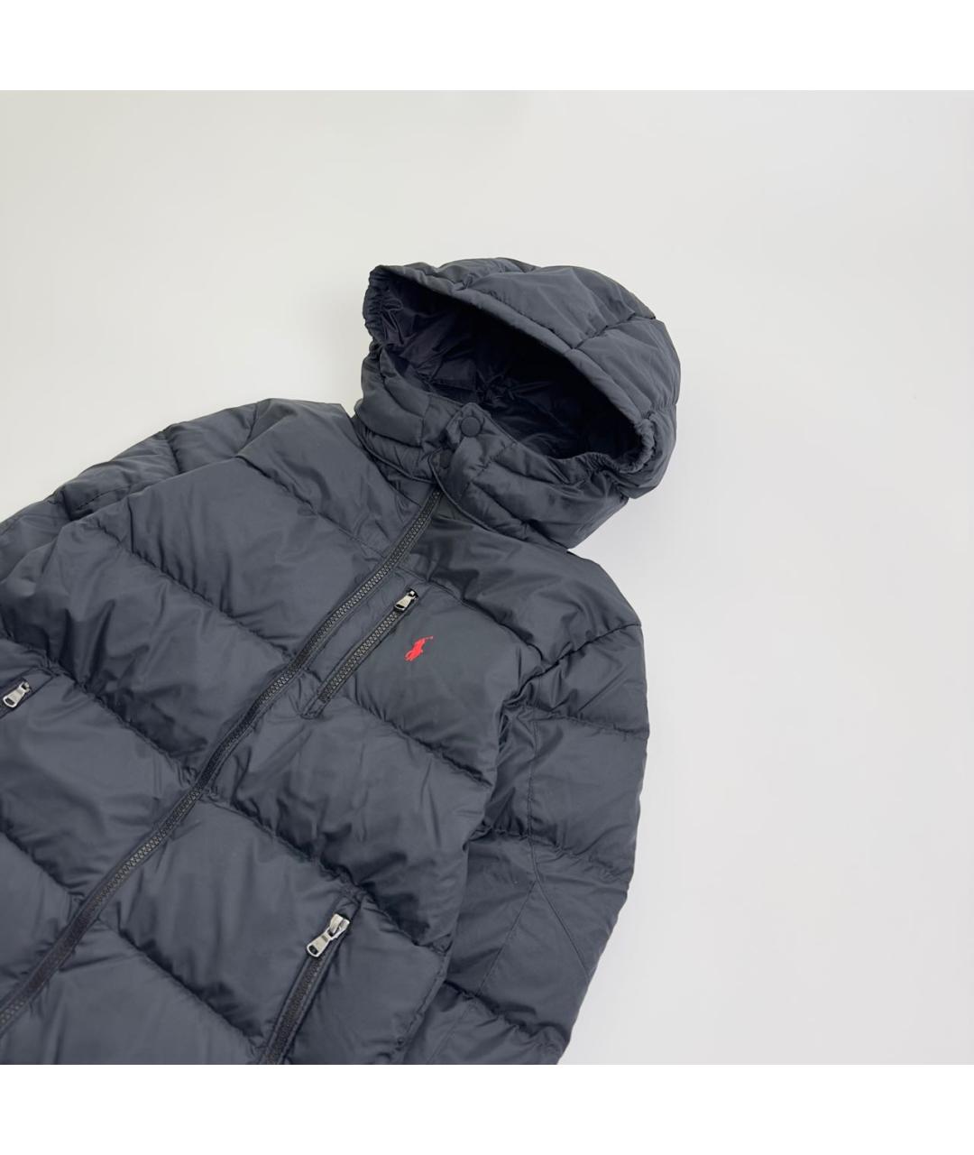 POLO RALPH LAUREN Черный полиамидовый пуховик, фото 3