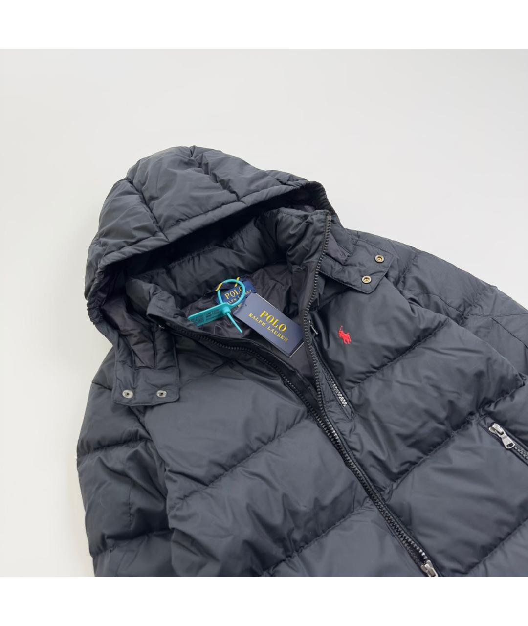 POLO RALPH LAUREN Черный полиамидовый пуховик, фото 4