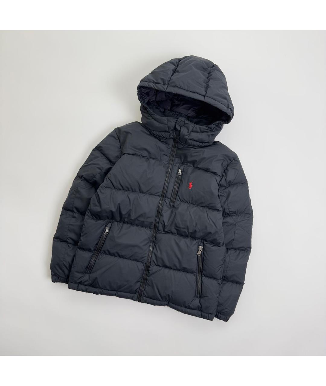 POLO RALPH LAUREN Черный полиамидовый пуховик, фото 5