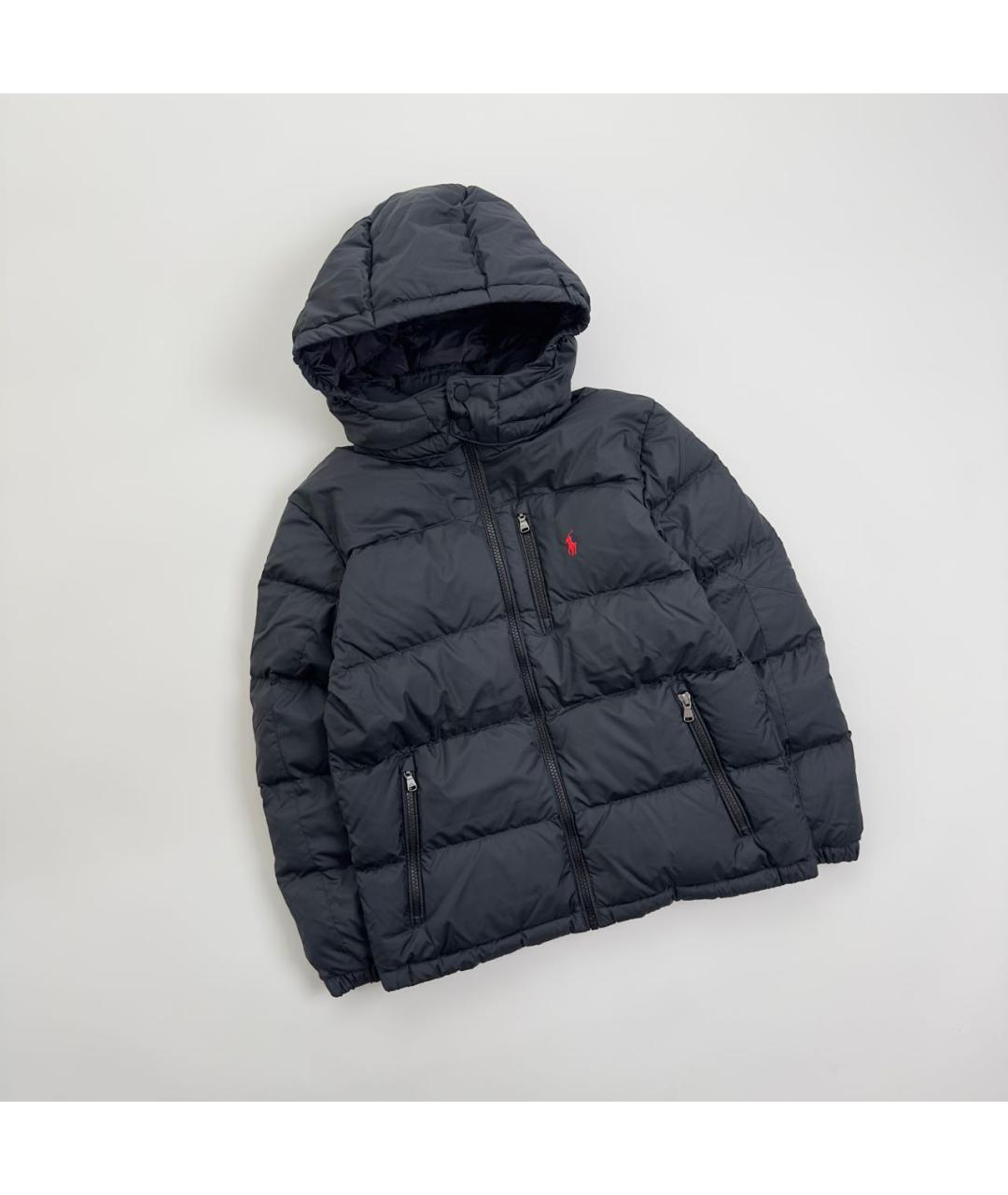 POLO RALPH LAUREN Черный полиамидовый пуховик, фото 6