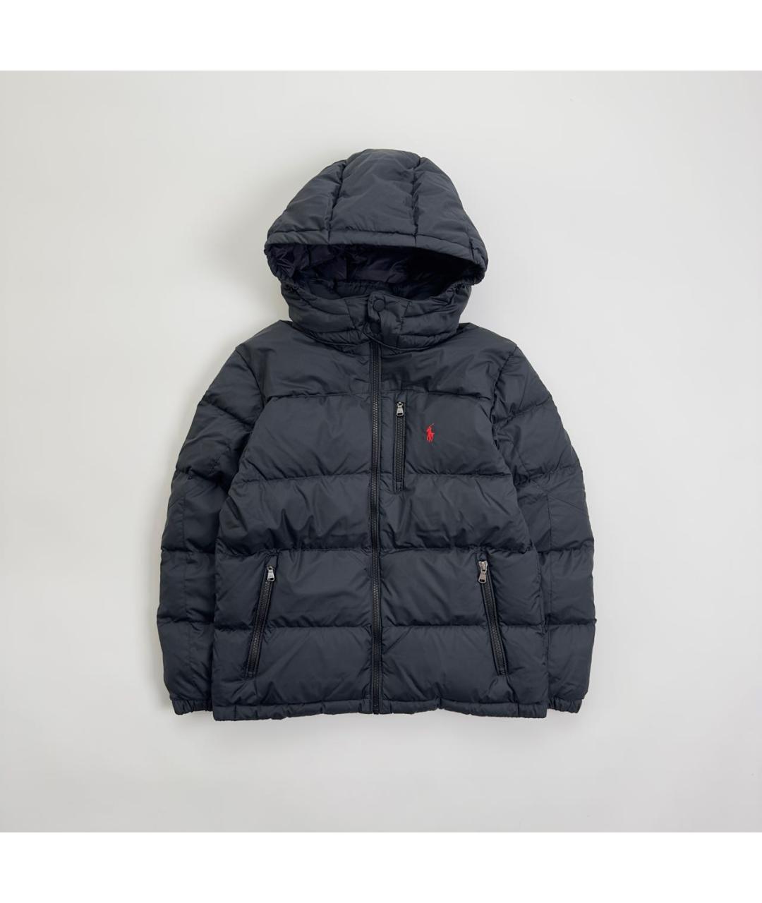 POLO RALPH LAUREN Черный полиамидовый пуховик, фото 7