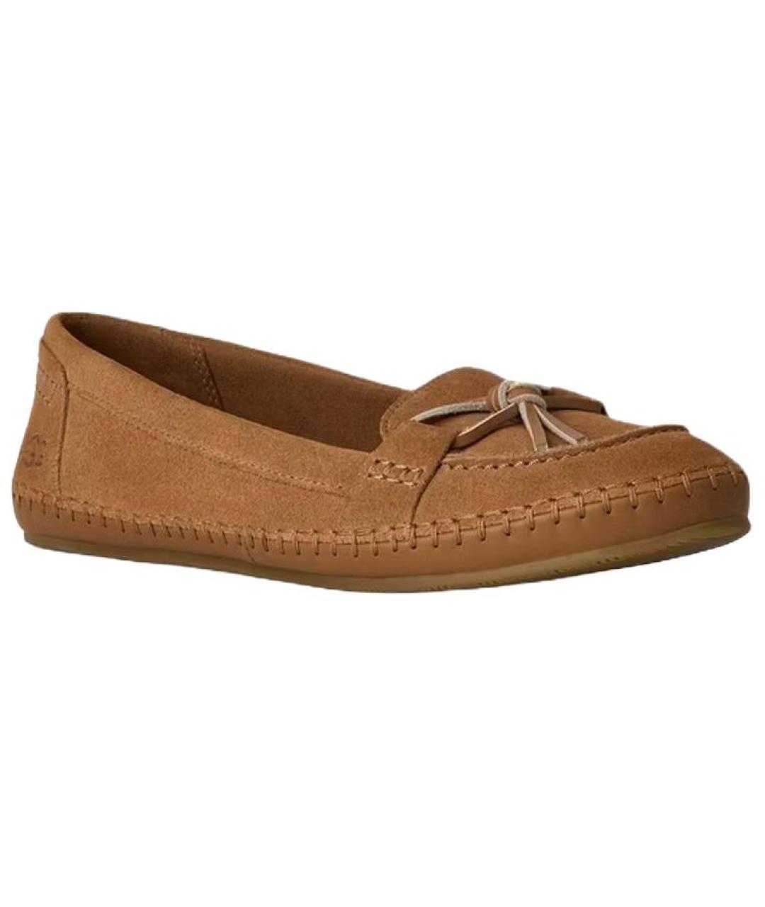 UGG AUSTRALIA Коричневые кожаные лоферы, фото 4