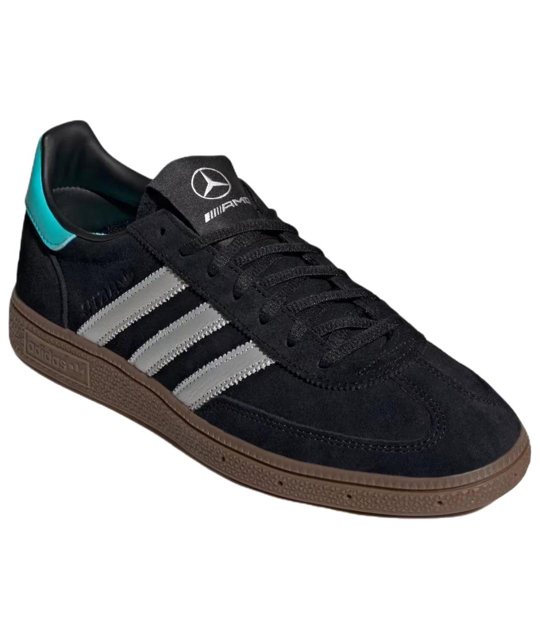 ADIDAS Черные кожаные низкие кроссовки / кеды, фото 3