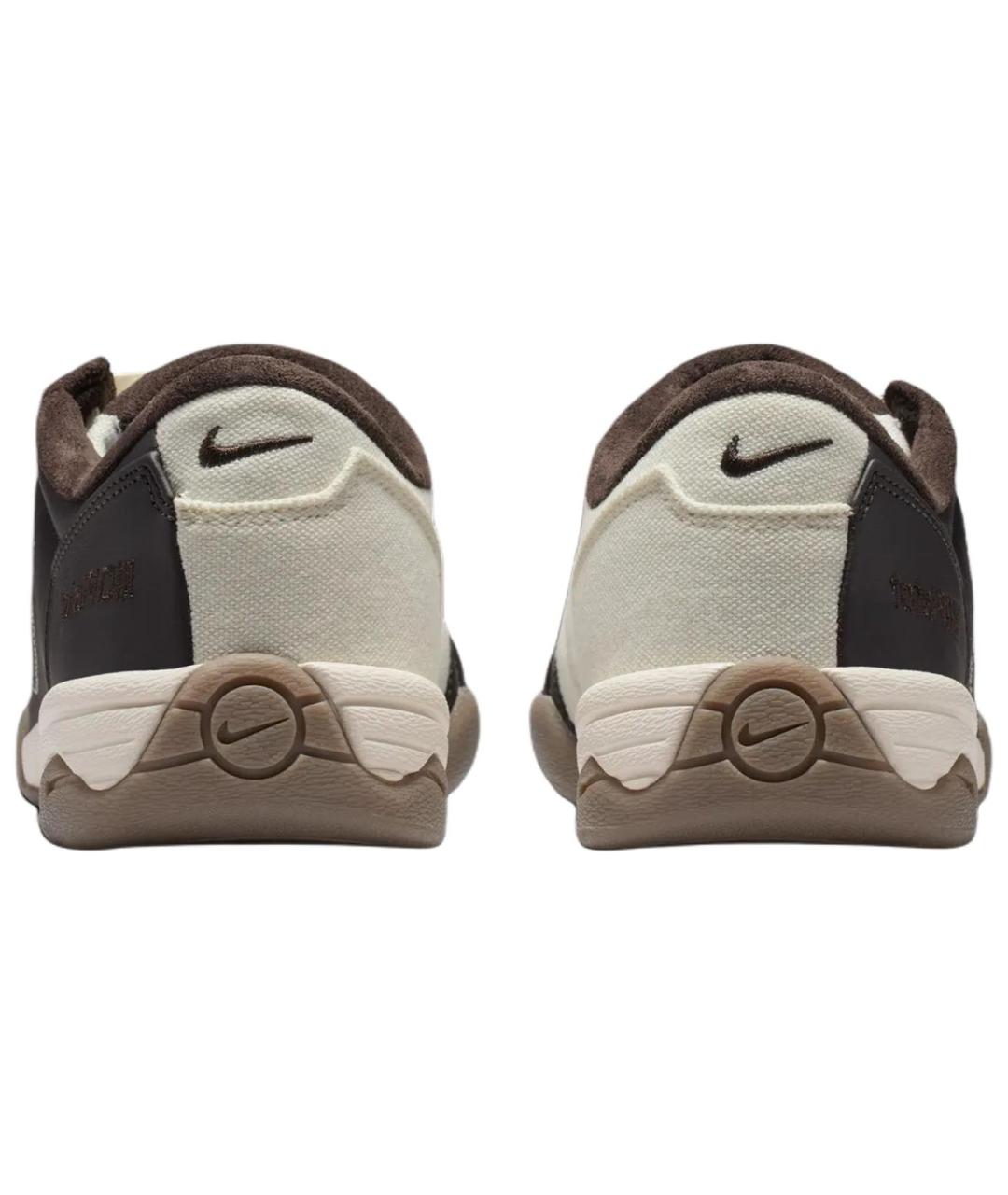 NIKE Коричневые кожаные кроссовки, фото 5