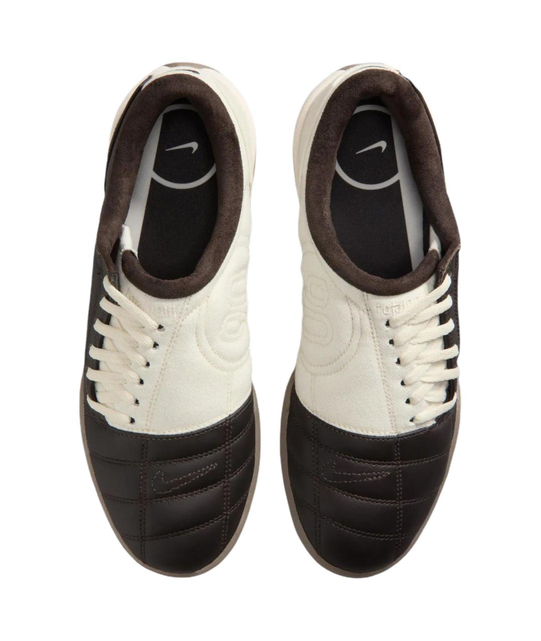 NIKE Коричневые кожаные кроссовки, фото 4