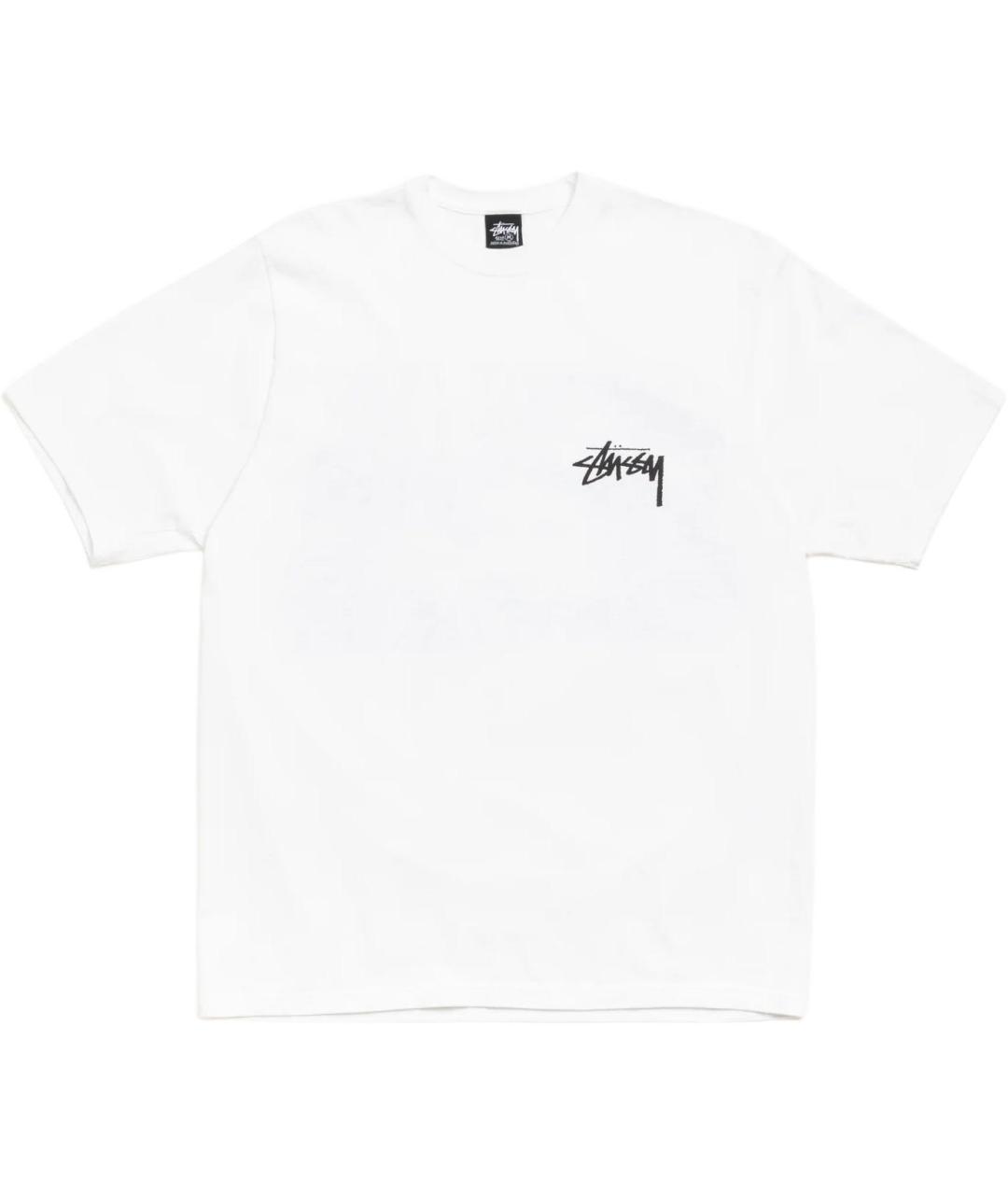 STUSSY Белая хлопковая футболка, фото 1