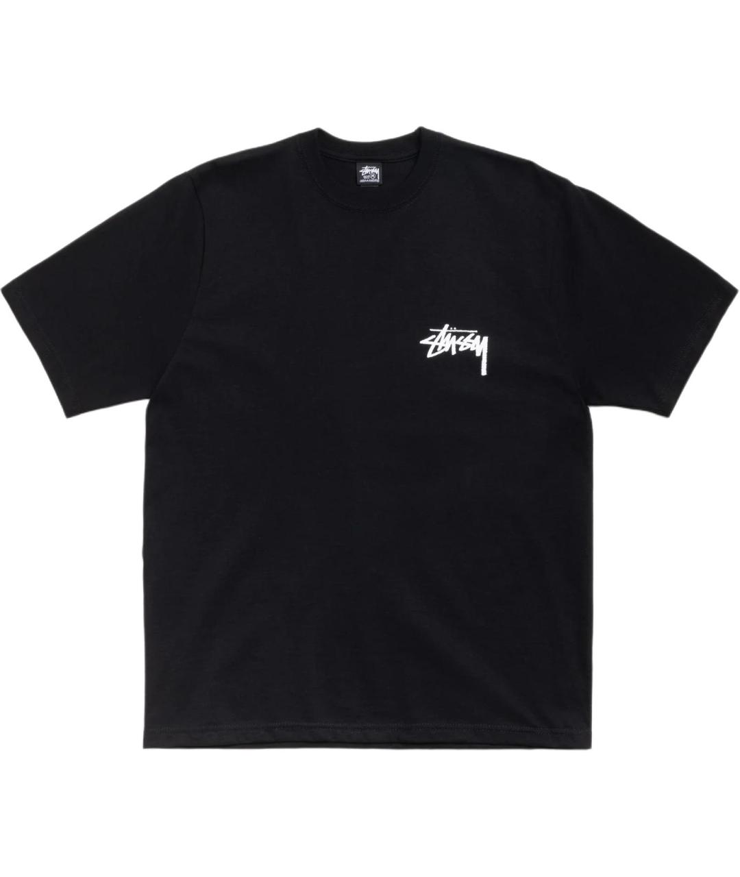 STUSSY Черная хлопковая футболка, фото 1