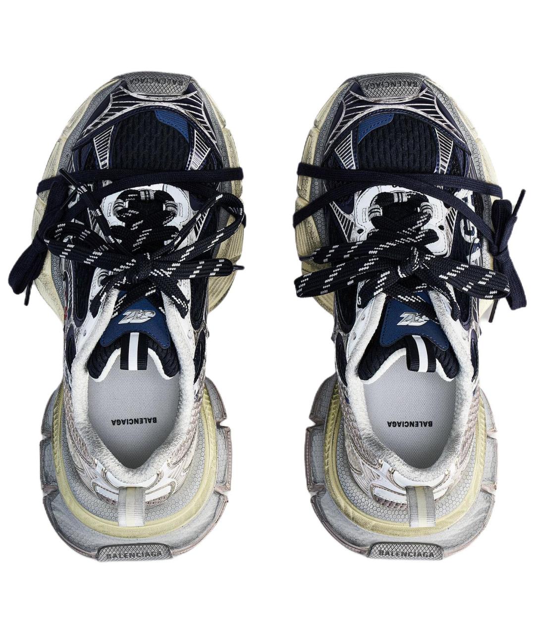 BALENCIAGA Белые низкие кроссовки / кеды, фото 5