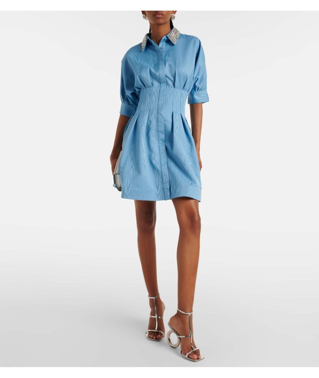 REBECCA VALLANCE Голубое полиэстеровое коктейльное платье, фото 2