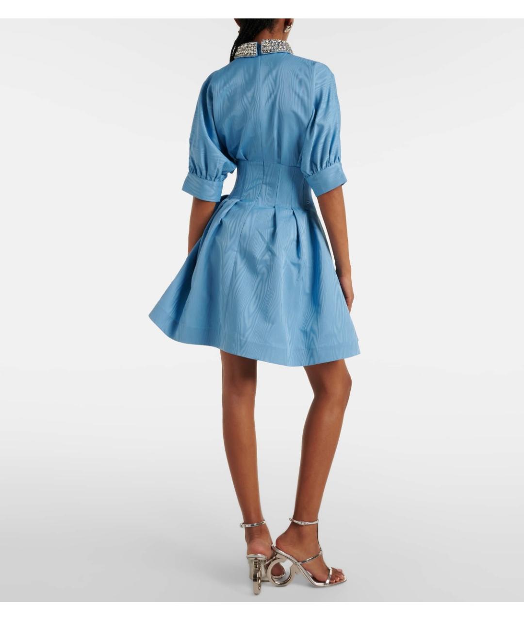 REBECCA VALLANCE Голубое полиэстеровое коктейльное платье, фото 3