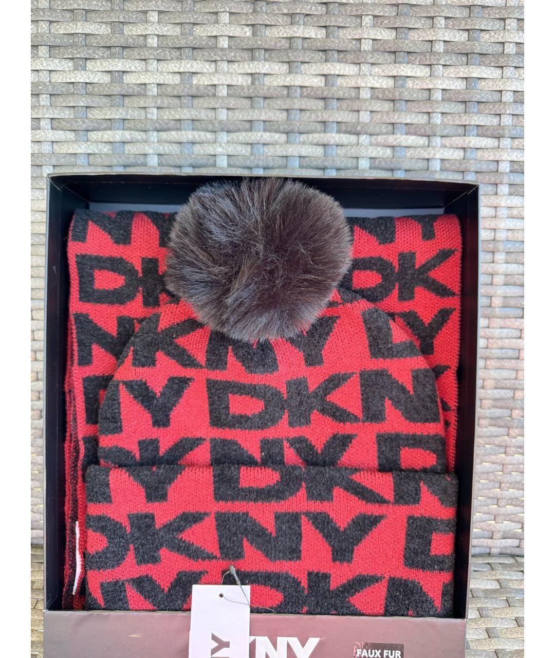 DKNY Бордовая шапка, фото 2