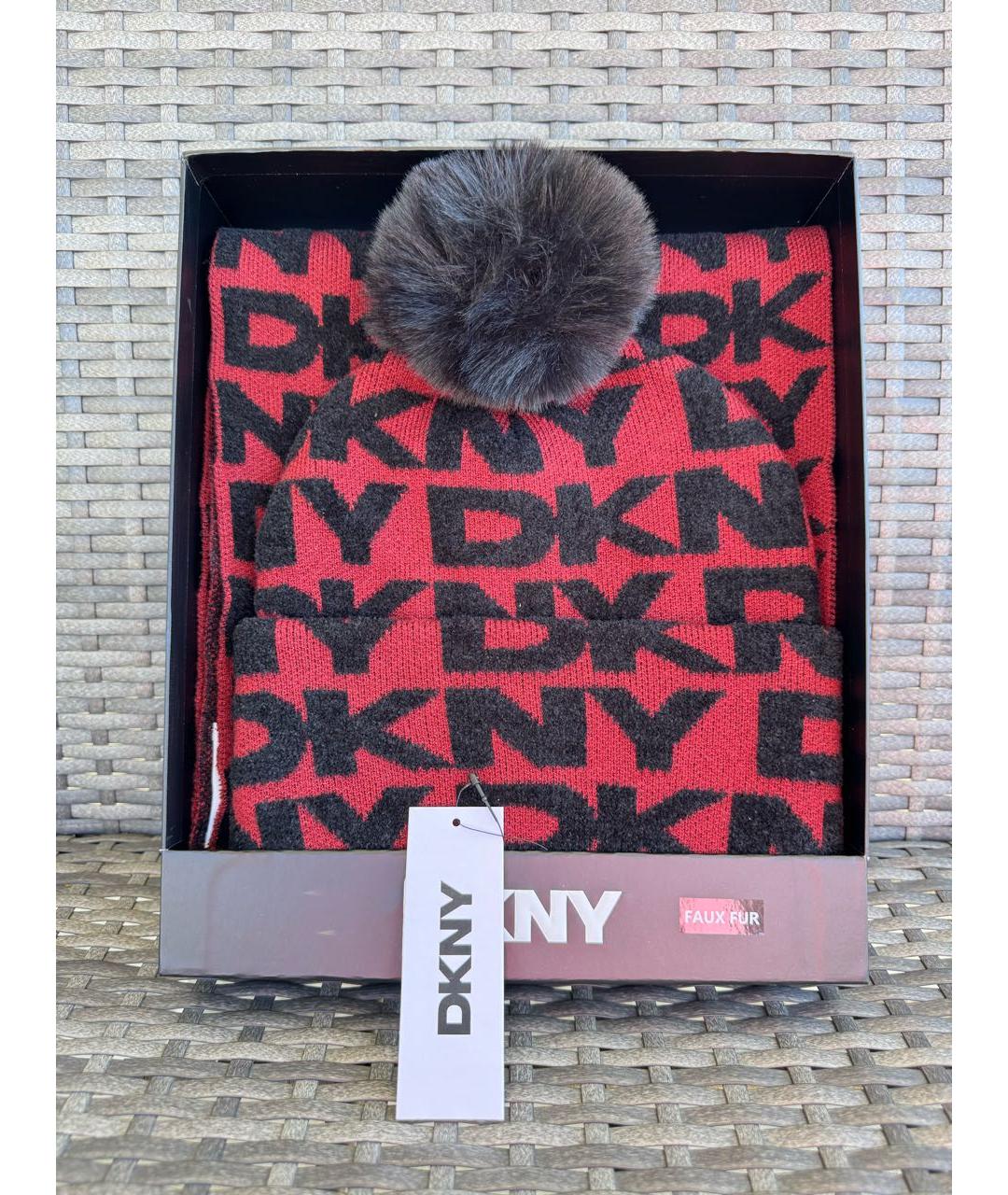 DKNY Бордовая шапка, фото 6