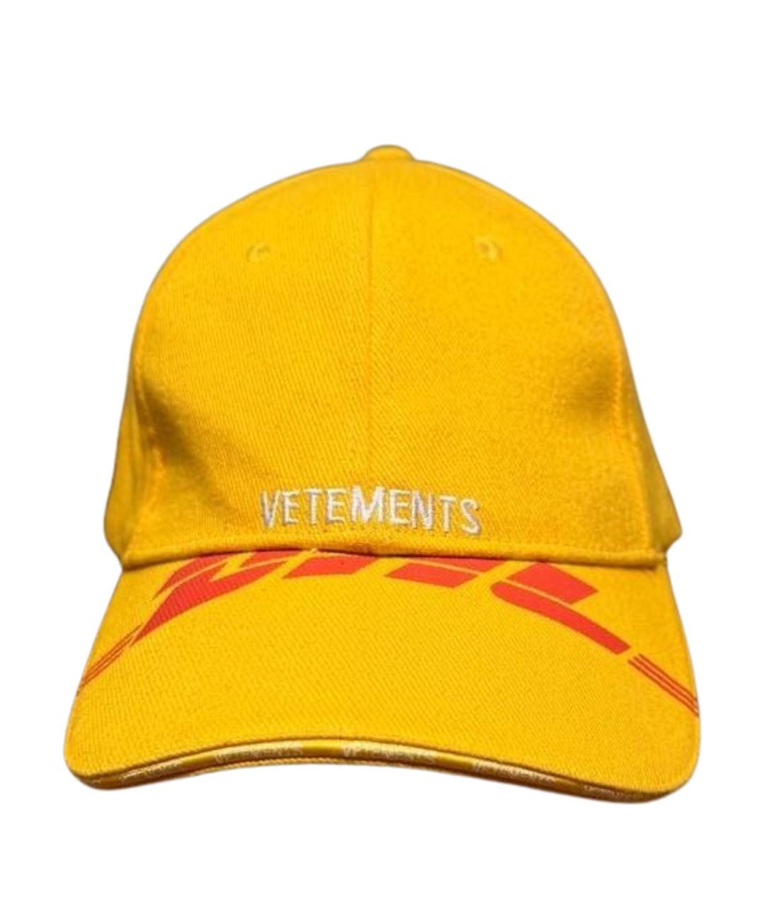 VETEMENTS Желтая кепка/бейсболка, фото 1