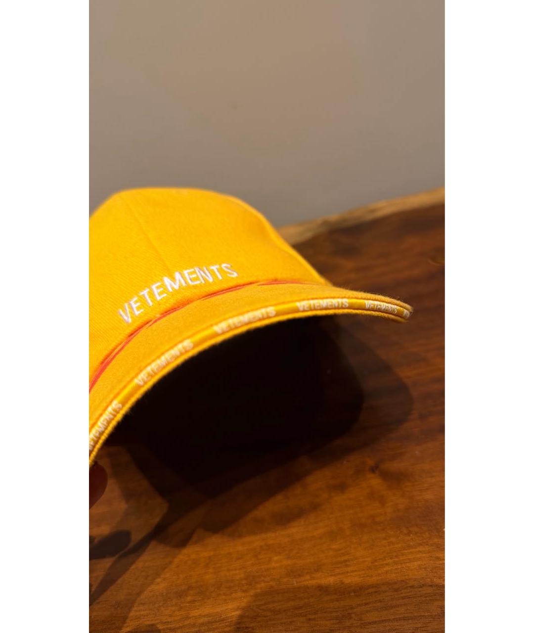 VETEMENTS Желтая кепка/бейсболка, фото 3