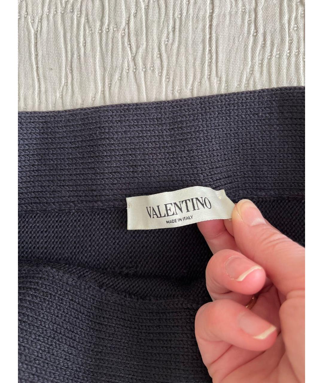 VALENTINO Черная шерстяная юбка мини, фото 3