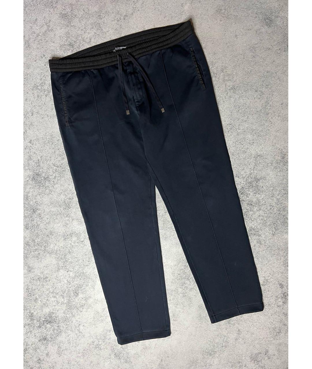 DOLCE&GABBANA Черные хлопковые повседневные брюки, фото 8