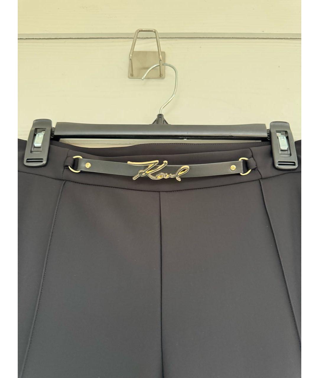 KARL LAGERFELD Черные прямые брюки, фото 4