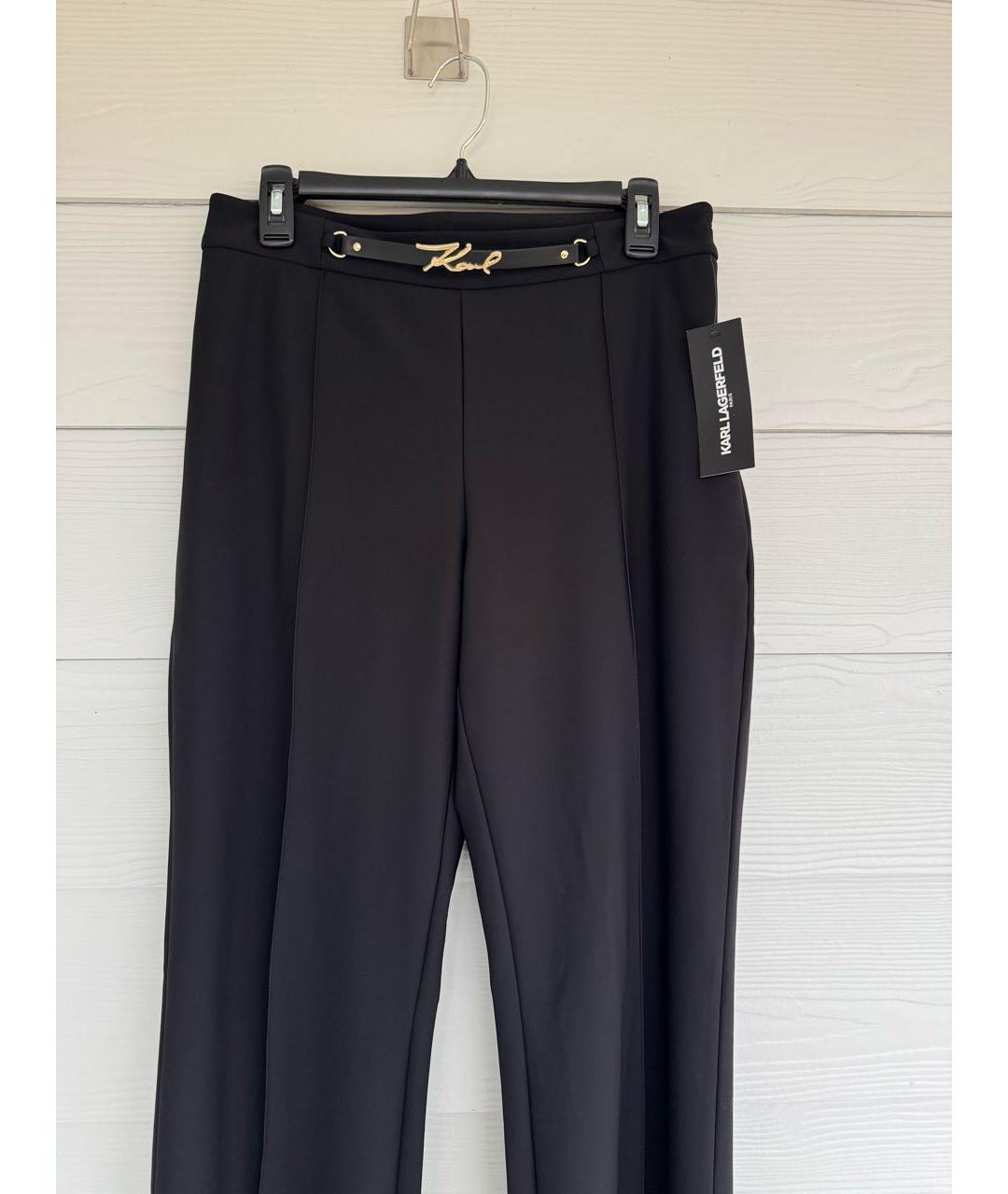 KARL LAGERFELD Черные прямые брюки, фото 2