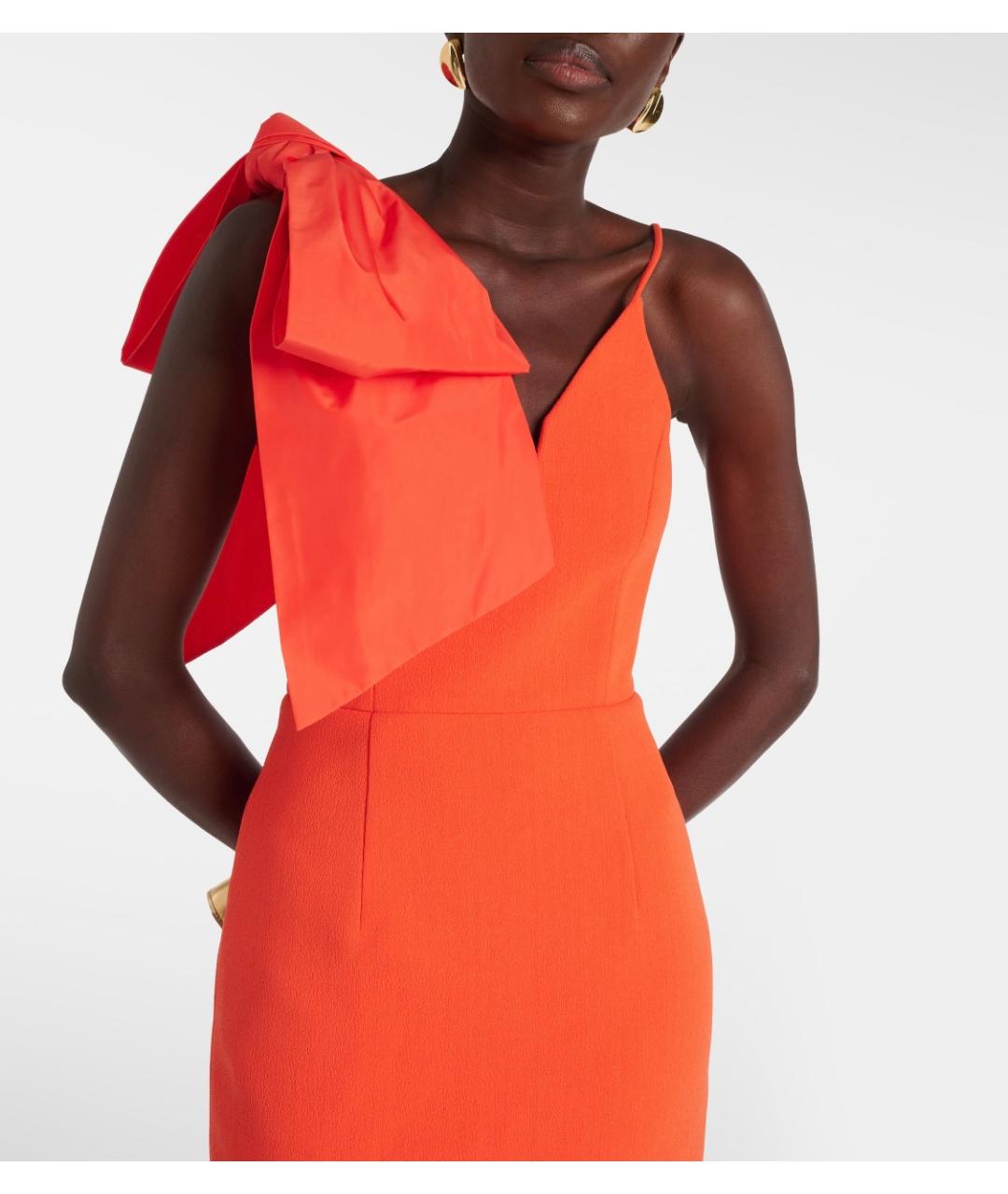 REBECCA VALLANCE Оранжевое полиэстеровое коктейльное платье, фото 5