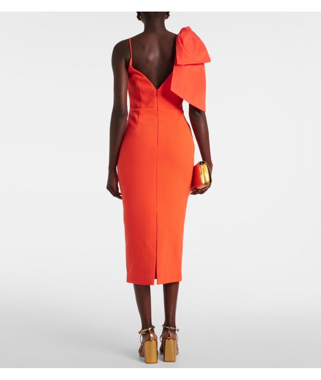 REBECCA VALLANCE Оранжевое полиэстеровое коктейльное платье, фото 3