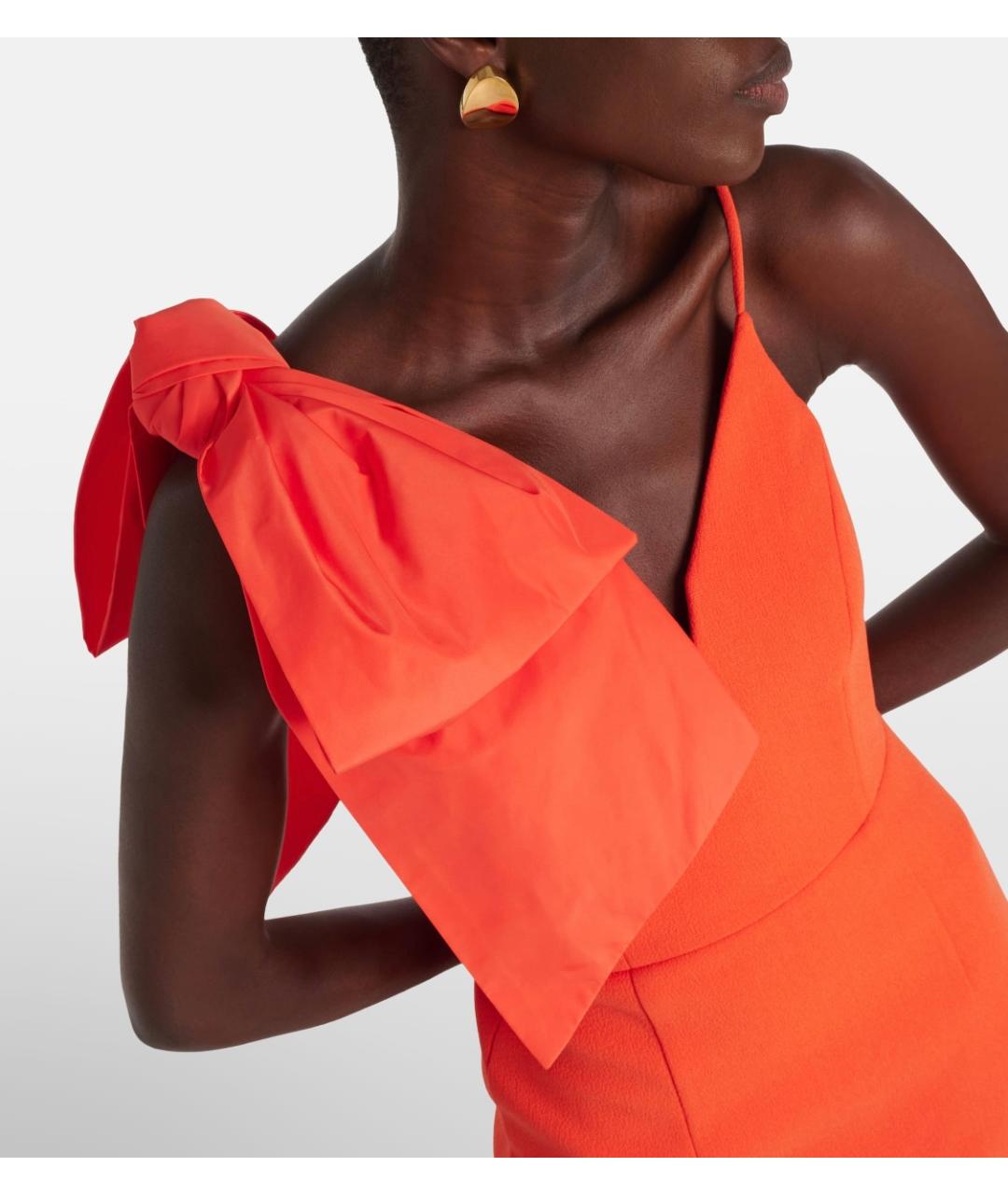 REBECCA VALLANCE Оранжевое полиэстеровое коктейльное платье, фото 4