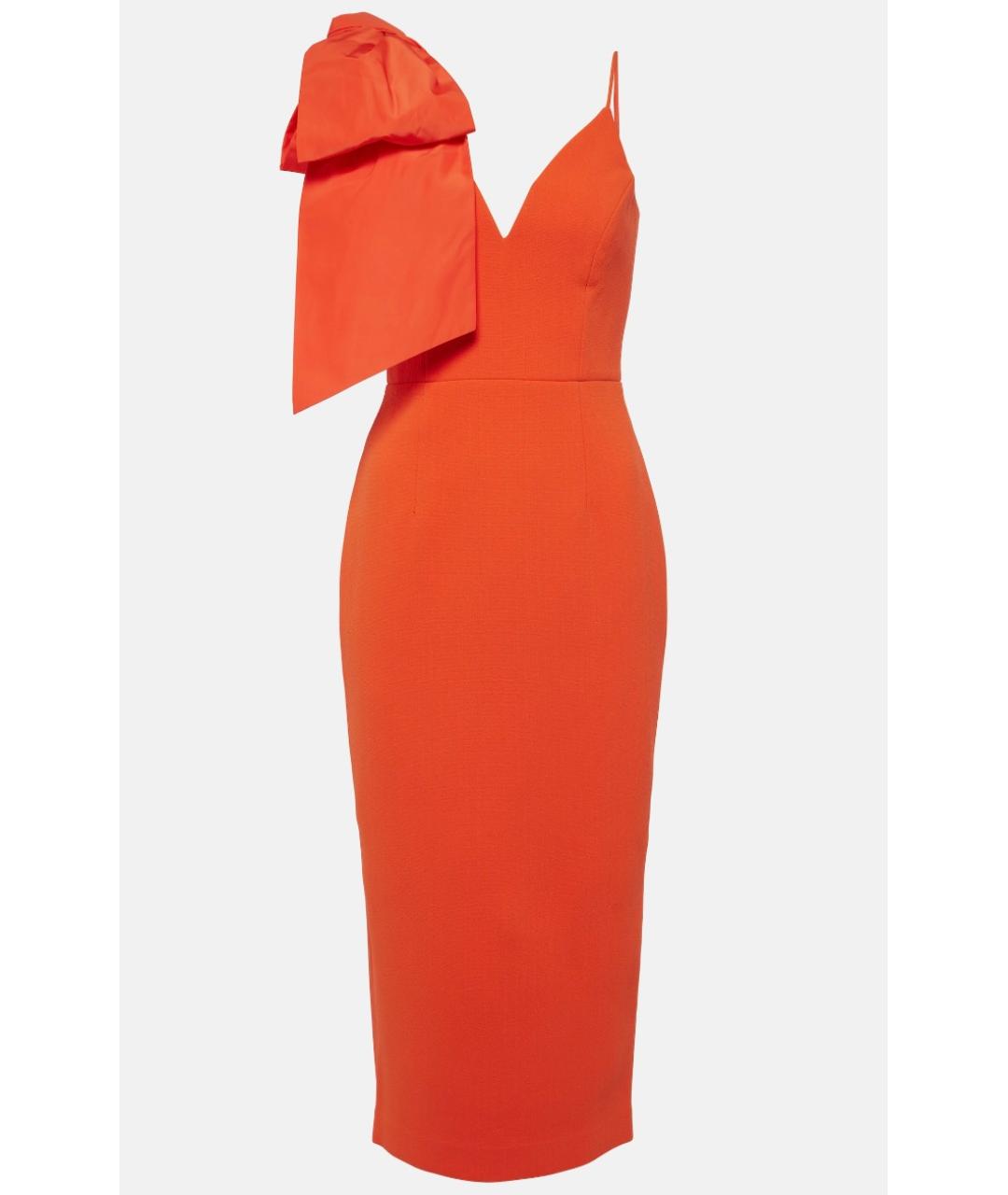REBECCA VALLANCE Оранжевое полиэстеровое коктейльное платье, фото 6