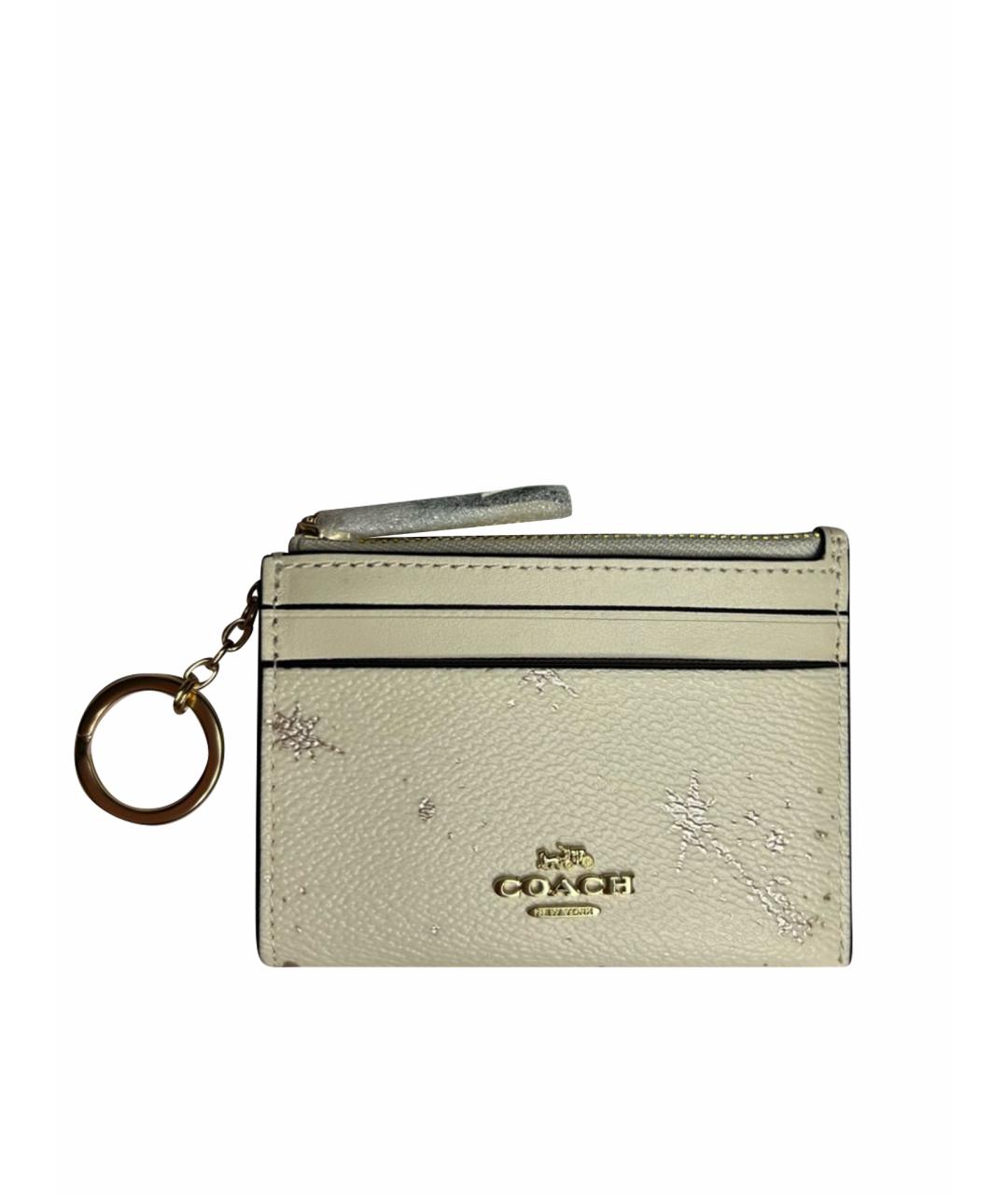 COACH Бежевый кожаный кардхолдер, фото 1