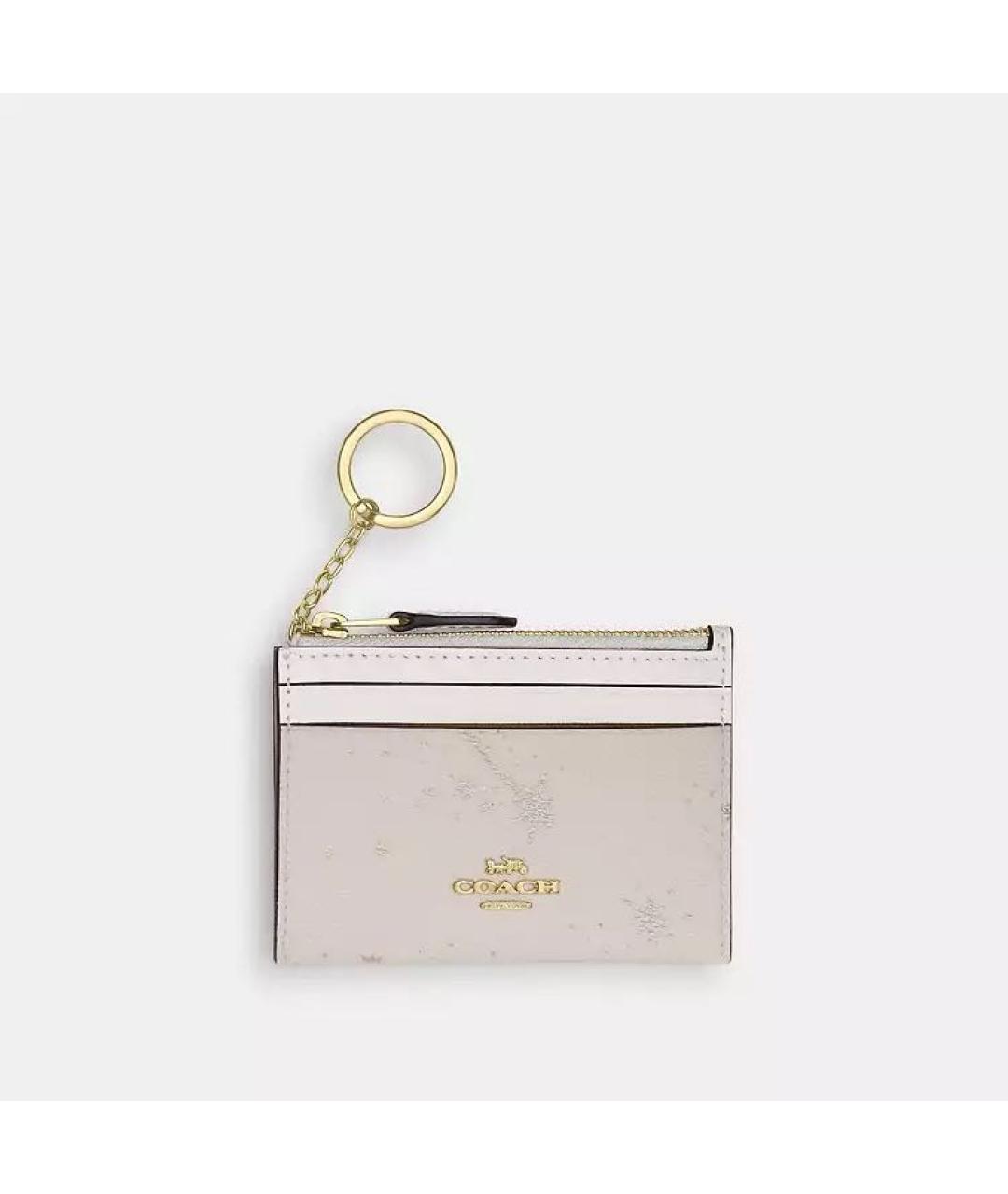 COACH Бежевый кожаный кардхолдер, фото 2
