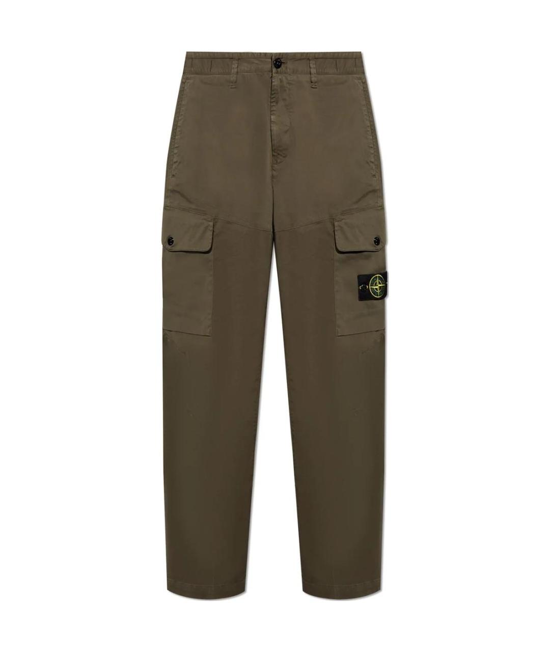 STONE ISLAND Зеленые повседневные брюки, фото 1