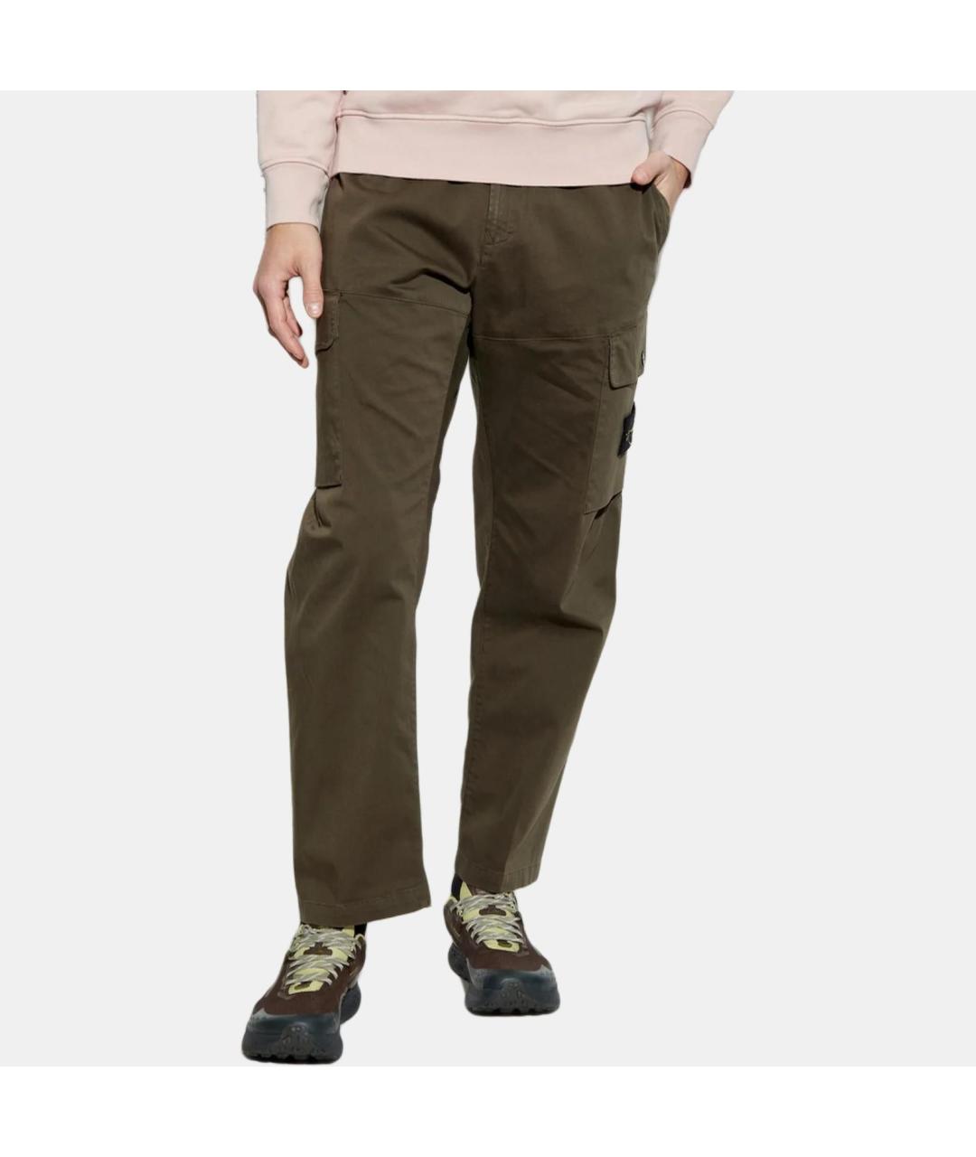 STONE ISLAND Зеленые повседневные брюки, фото 2